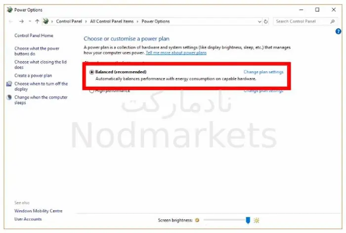 ریستارت کردن Power Plan